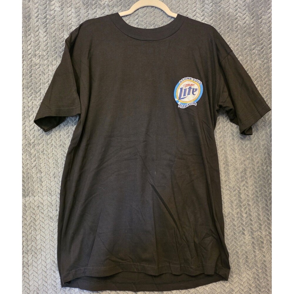Vintage 1998 Miller Lite Stone Cold Pleasure Beer Promo T-Shirt Black Large
